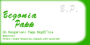 begonia papp business card